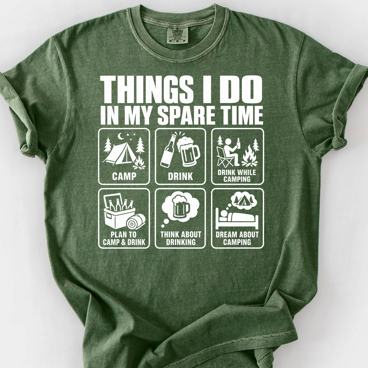 Things I Do Spare Time T-Shirt — Moss