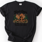 Touch Grass Mountain Lion T-Shirt — Black