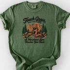 Touch Grass Mountain Lion T-Shirt — Moss