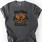 Touch Grass Mountain Lion T-Shirt — Pepper