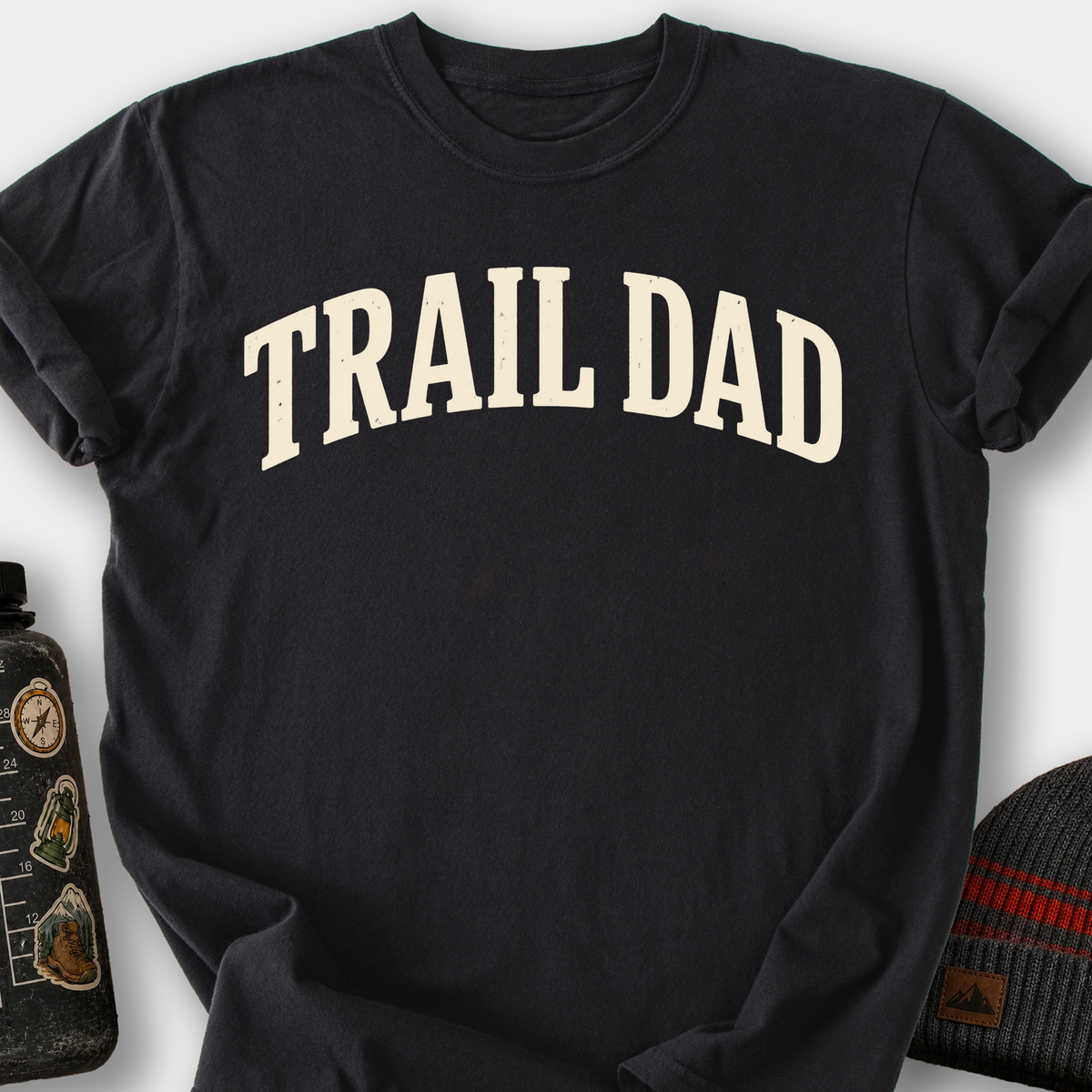 Trail Dad (Varsity) T-Shirt — Black