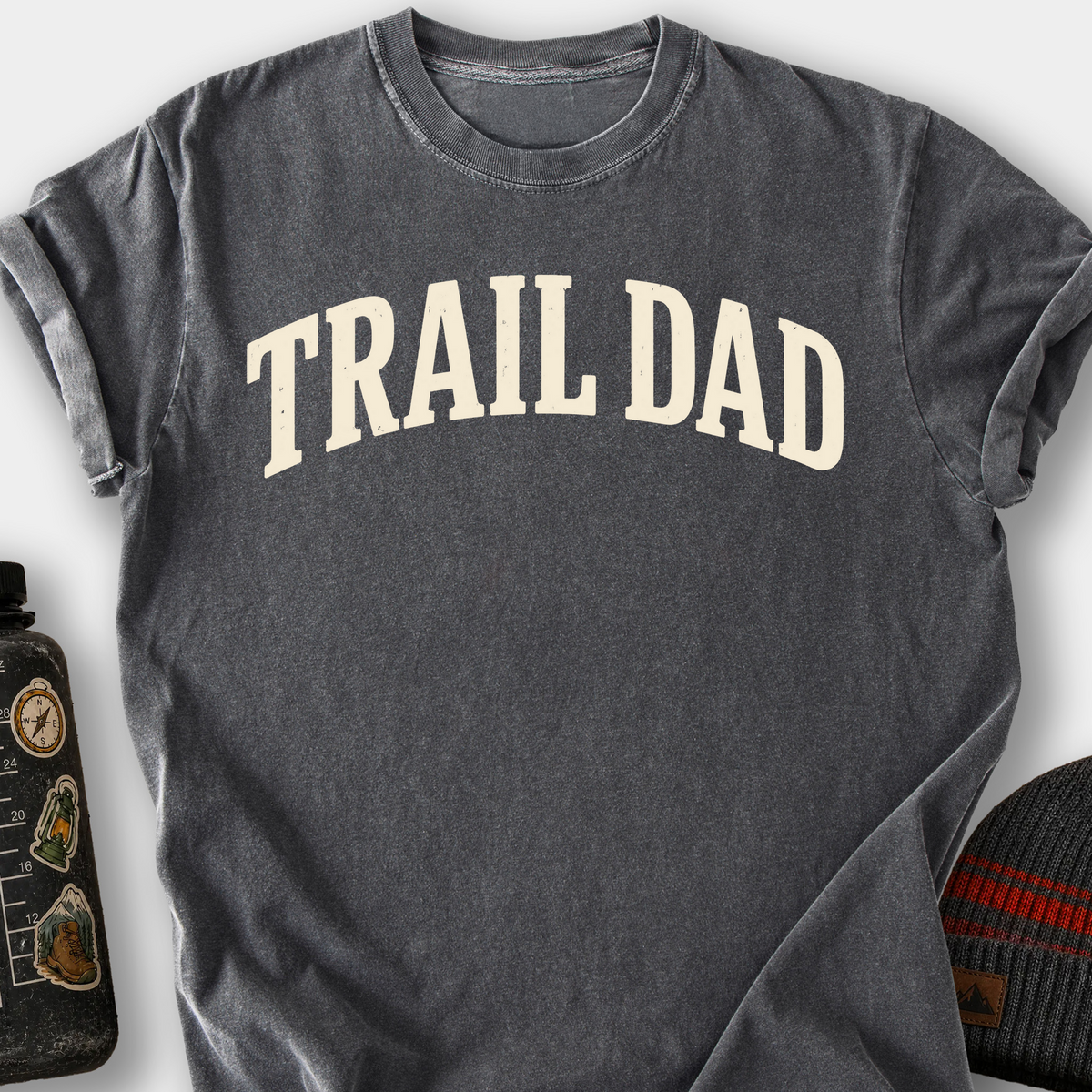 Trail Dad (Varsity) T-Shirt — Pepper