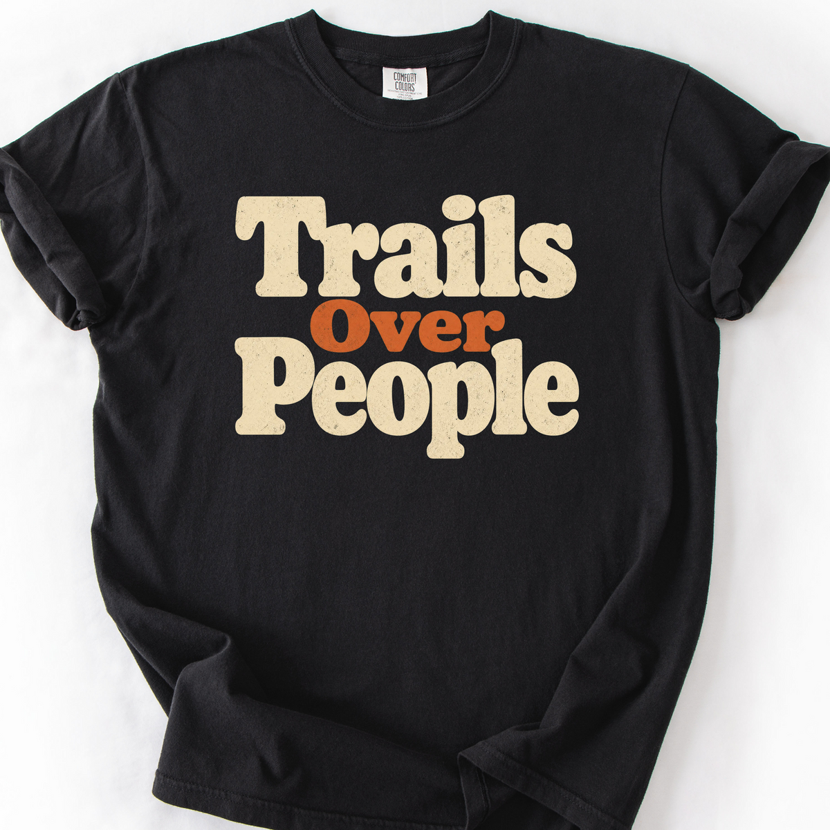 Trails Over People T-Shirt — Black