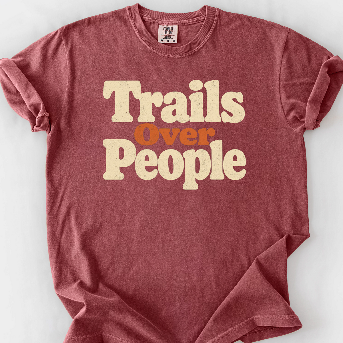 Trails Over People T-Shirt — Brick
