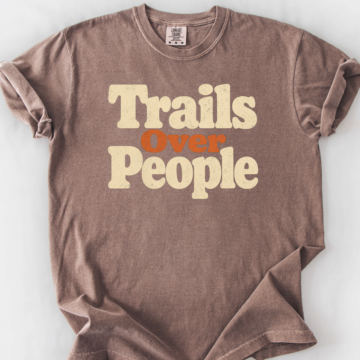 Trails Over People T-Shirt — Espresso