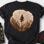 Tree Rings T-Shirt — Black