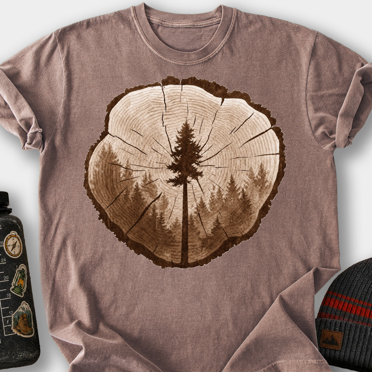 Tree Rings T-Shirt — Espresso