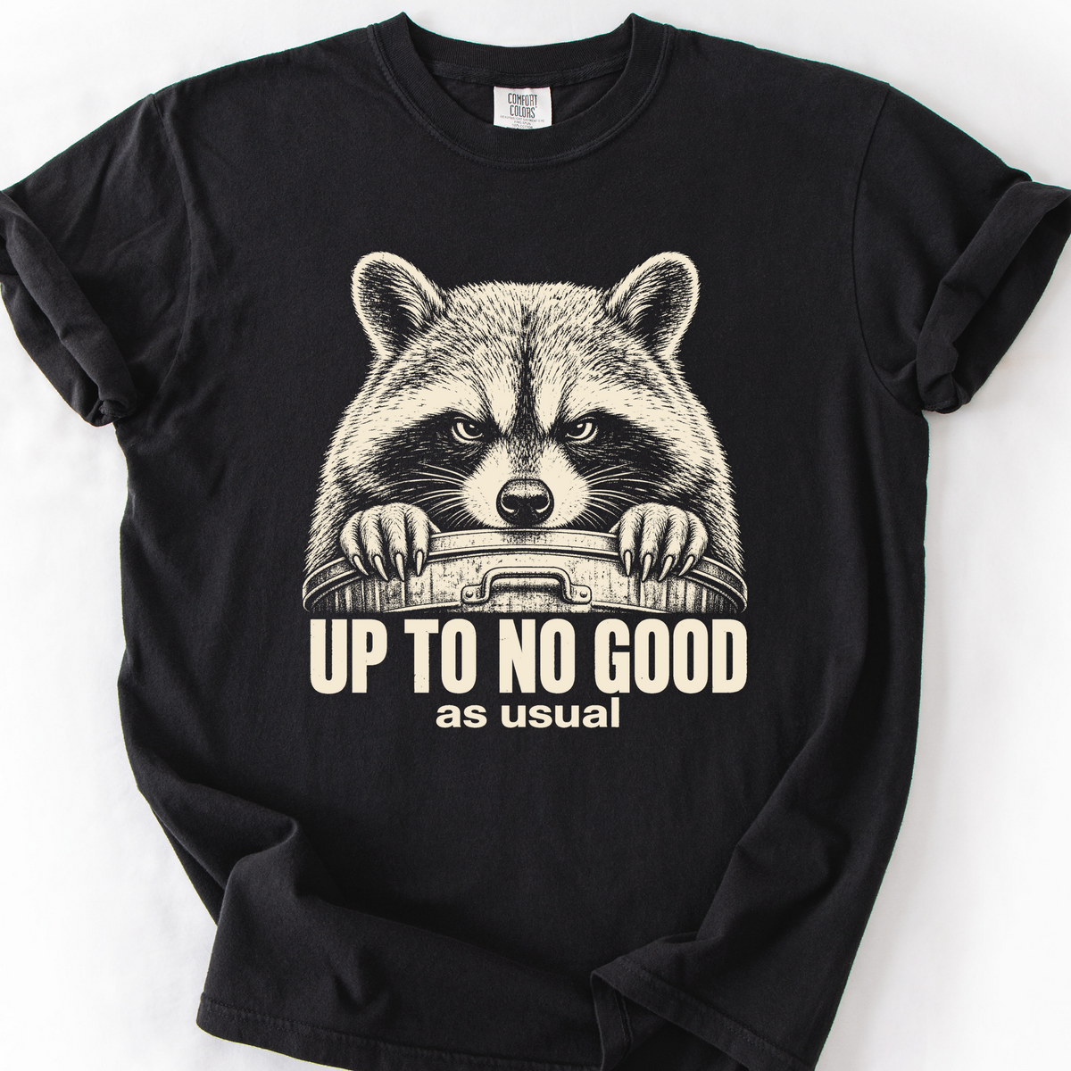 Up To No Good As Usual T-Shirt — Black