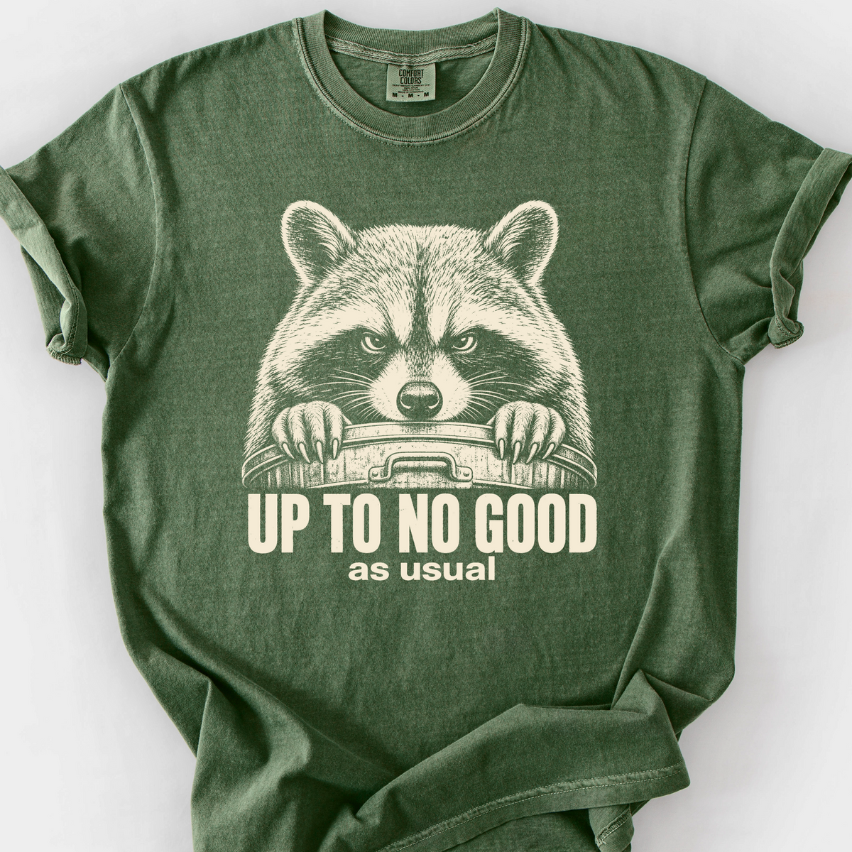 Up To No Good As Usual T-Shirt — Moss