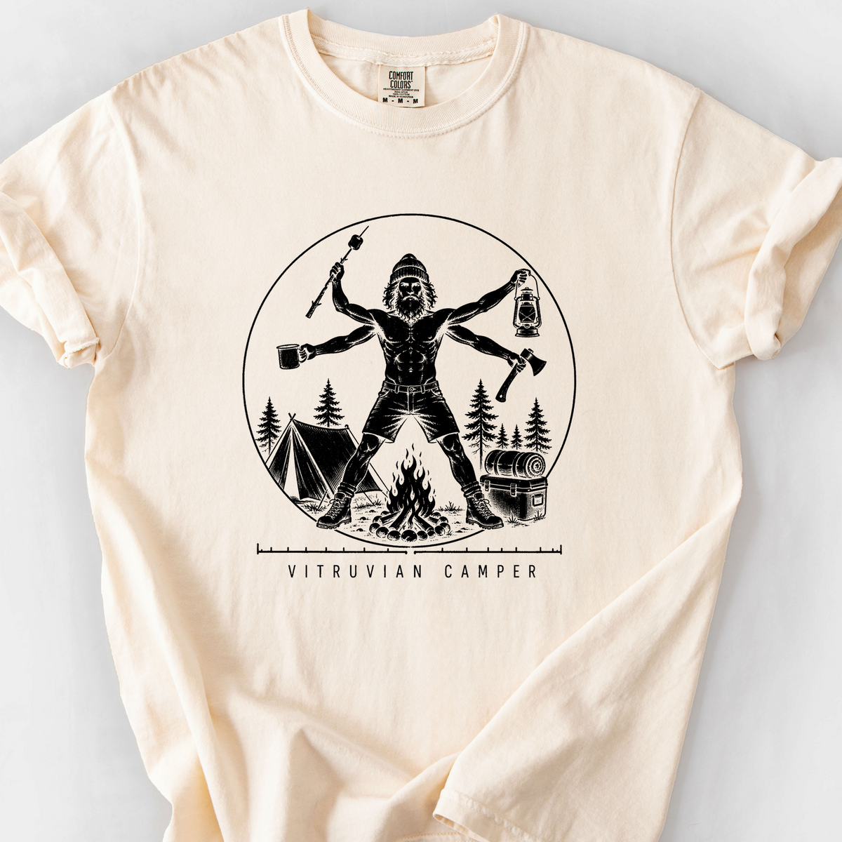 Vitruvian Camper T-Shirt — Ivory
