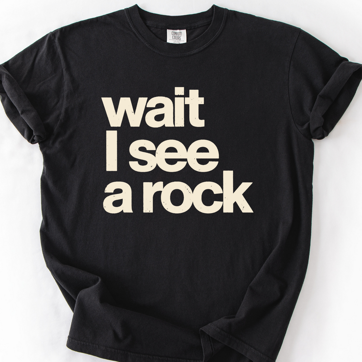 Wait I See A Rock T-Shirt — Black