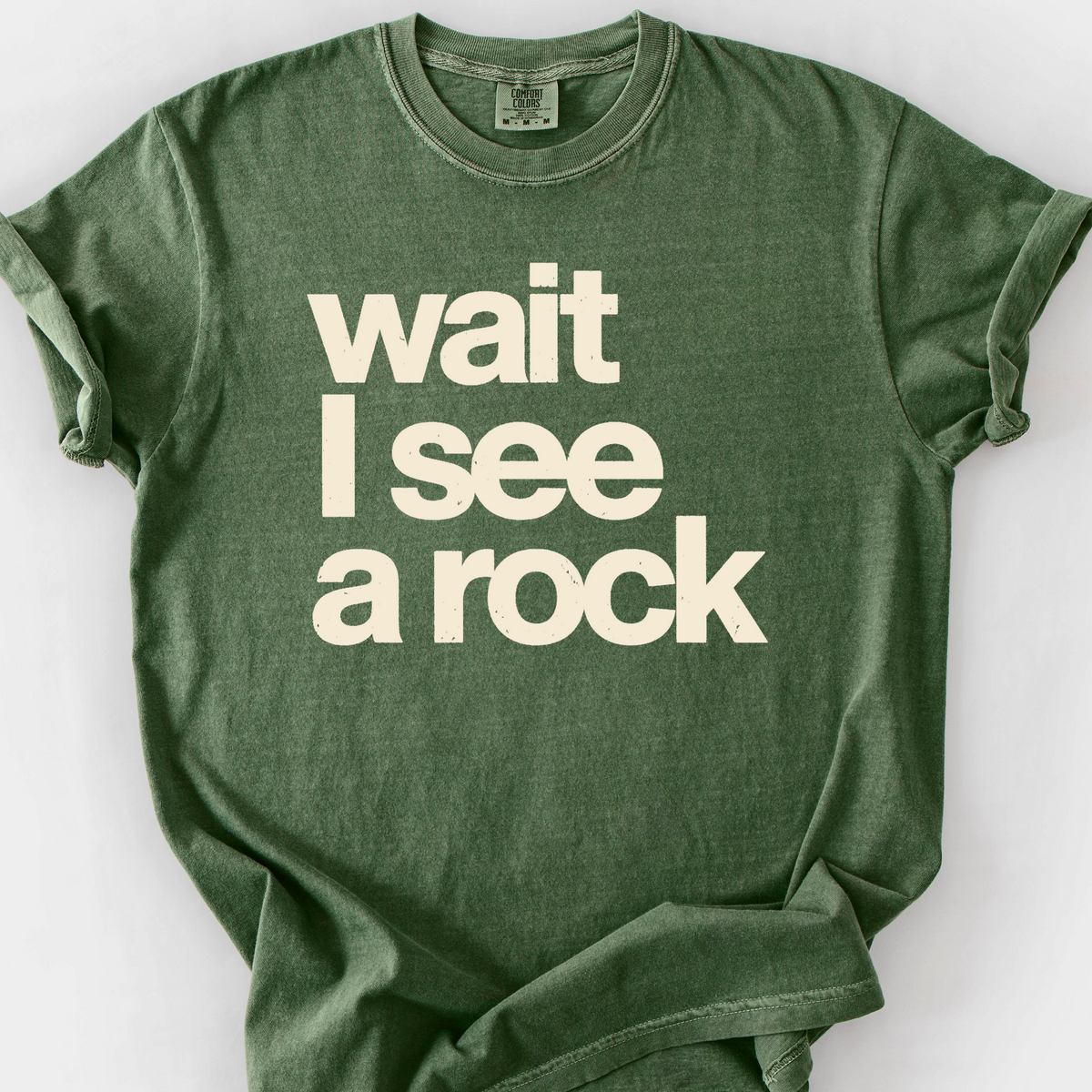 Wait I See A Rock T-Shirt — Moss