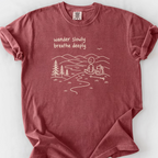 Wander Slowly Breathe Deeply T-Shirt — Brick
