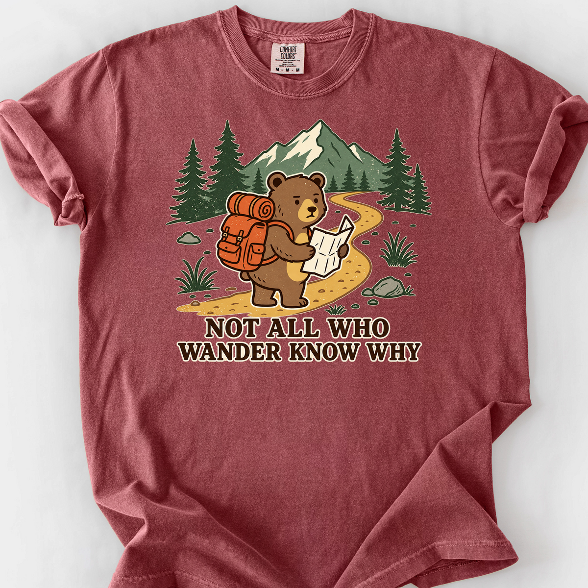 Wandering Bear T-Shirt — Brick