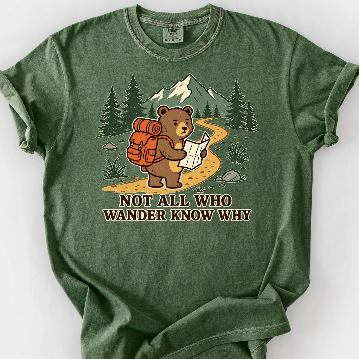 Wandering Bear T-Shirt — Moss