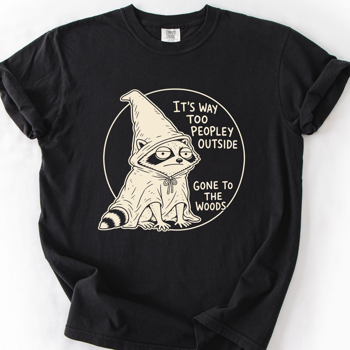 Way Too Peopley Outside T-Shirt — Black
