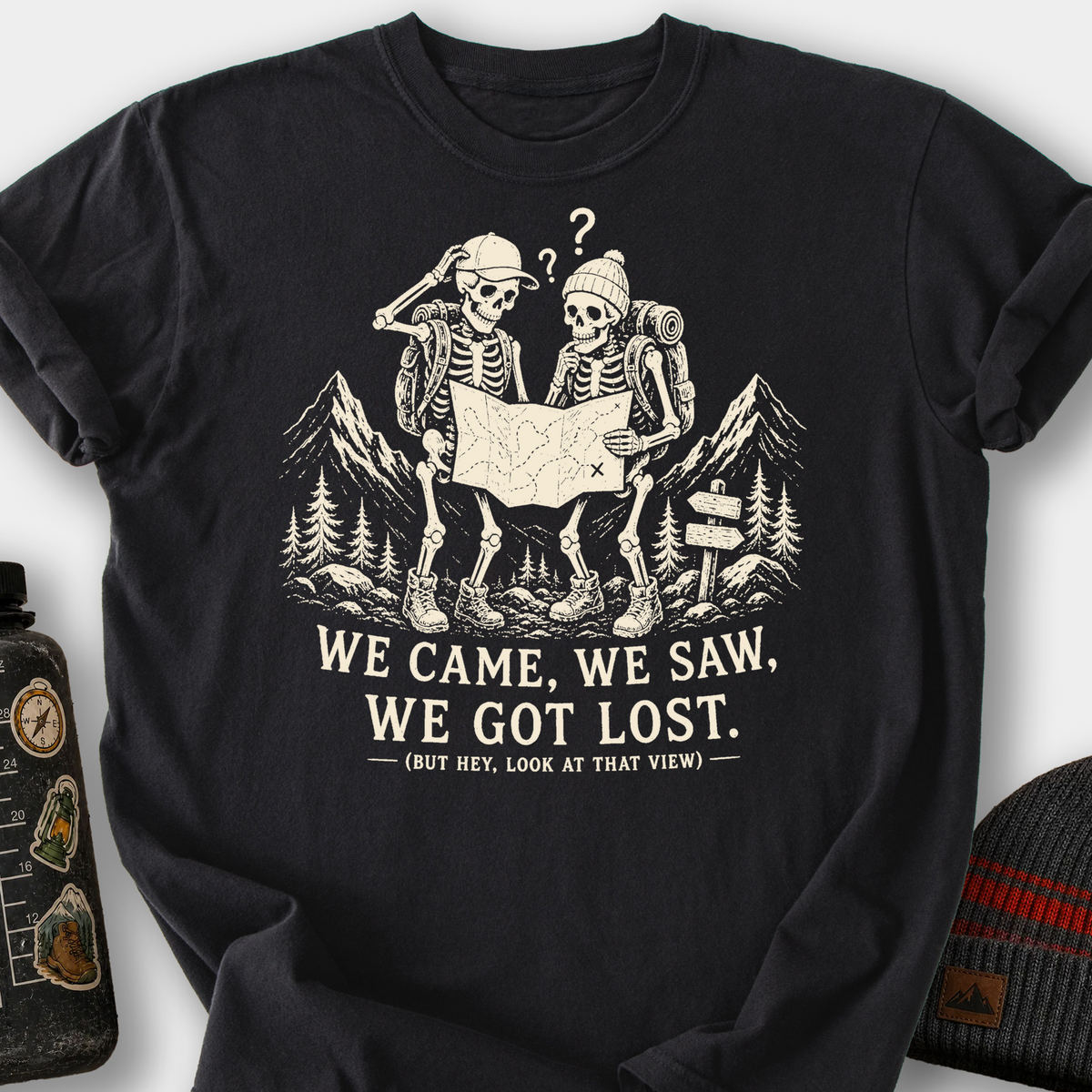 We Came, We Saw, We Got Lost T-Shirt — Black