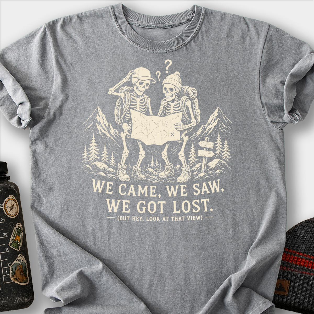 We Came, We Saw, We Got Lost T-Shirt — Grey