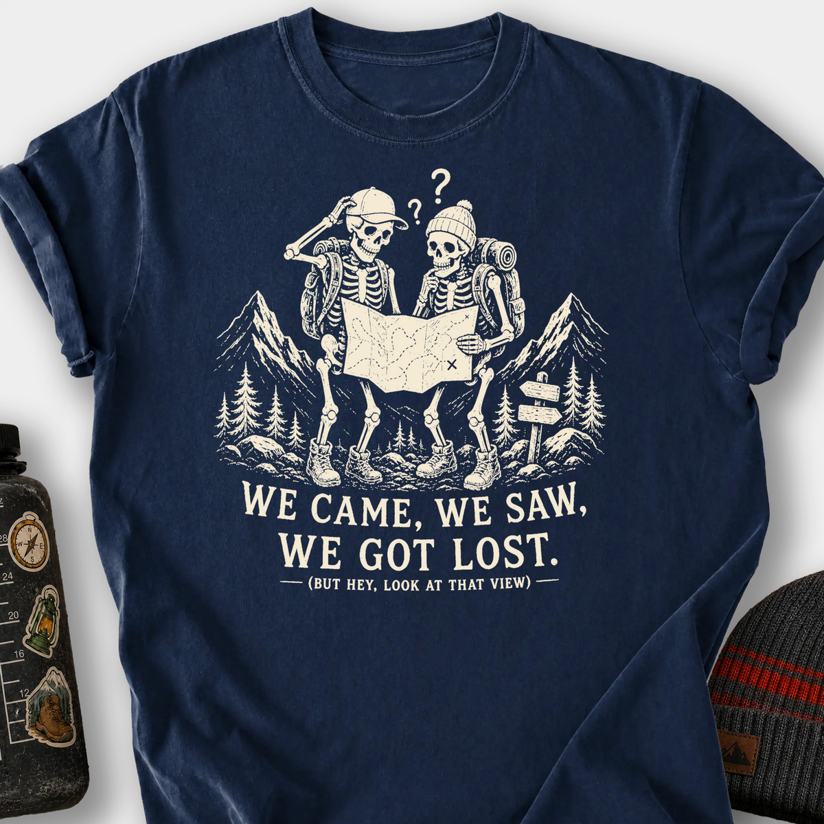 We Came, We Saw, We Got Lost T-Shirt — Navy