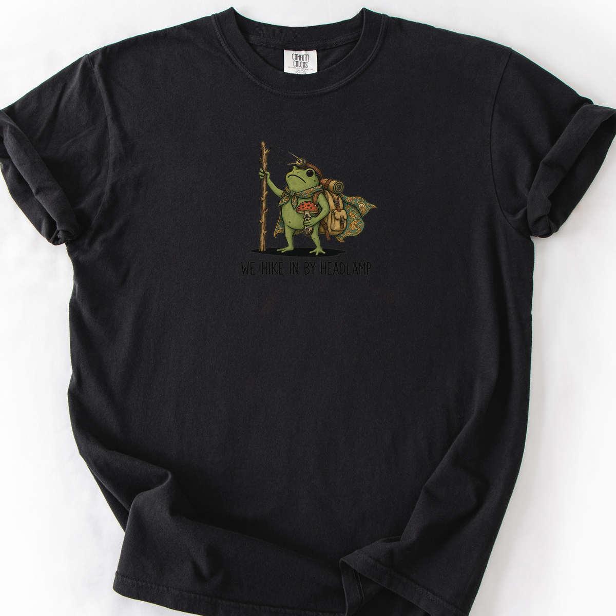 We Hike In By Headlamp T-Shirt — Black