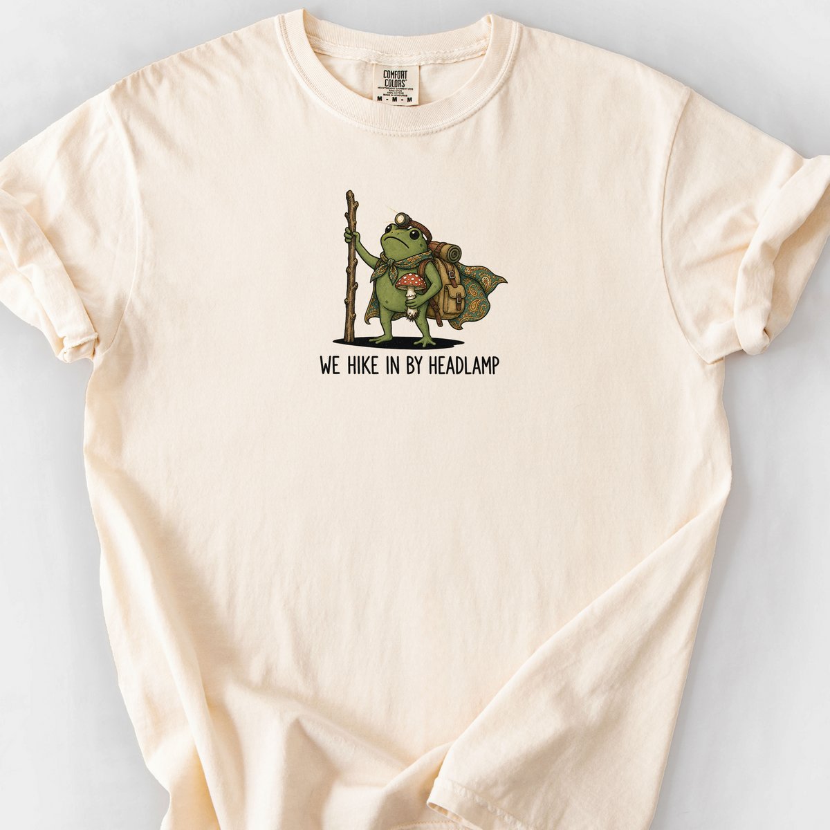 We Hike In By Headlamp T-Shirt — Ivory