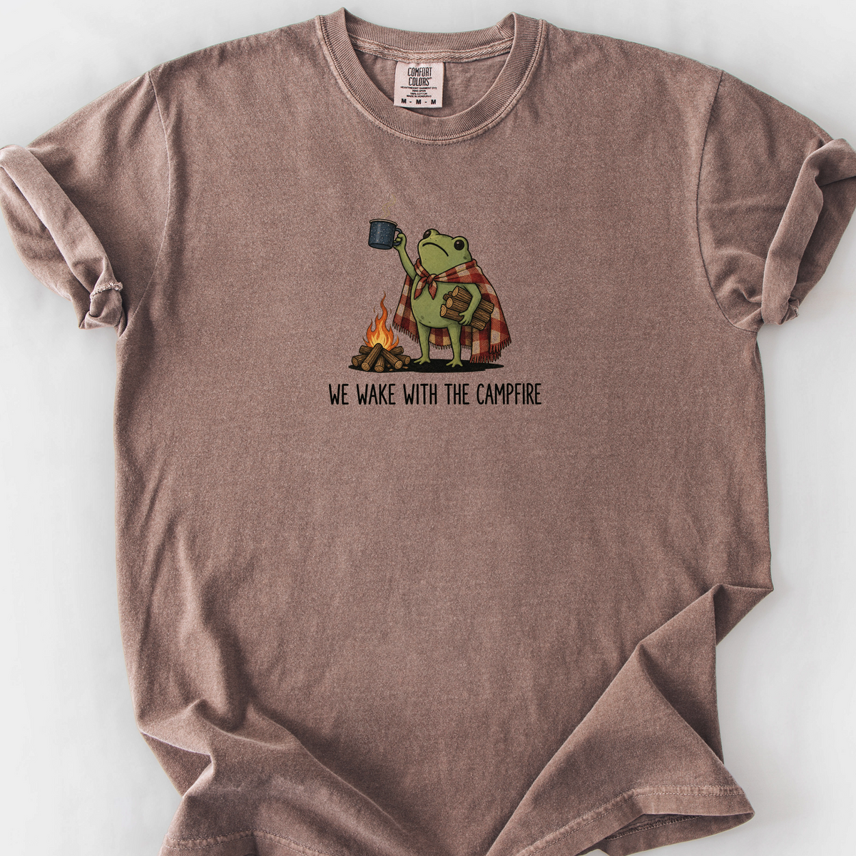 We Wake With The Campfire T-Shirt — Espresso