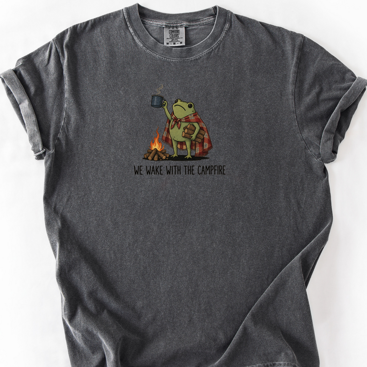 We Wake With The Campfire T-Shirt — Pepper