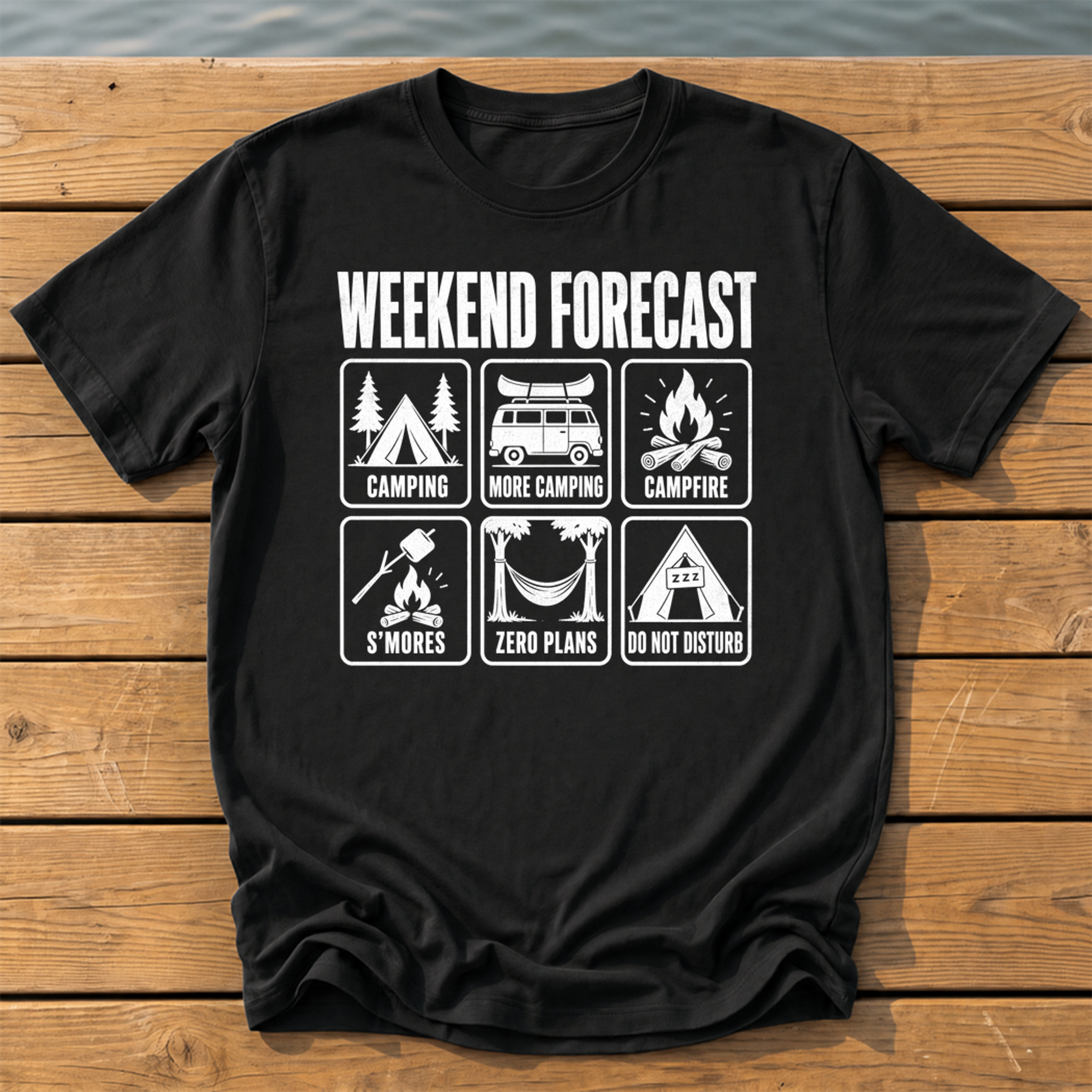 Weekend Forecast T-Shirt — Black