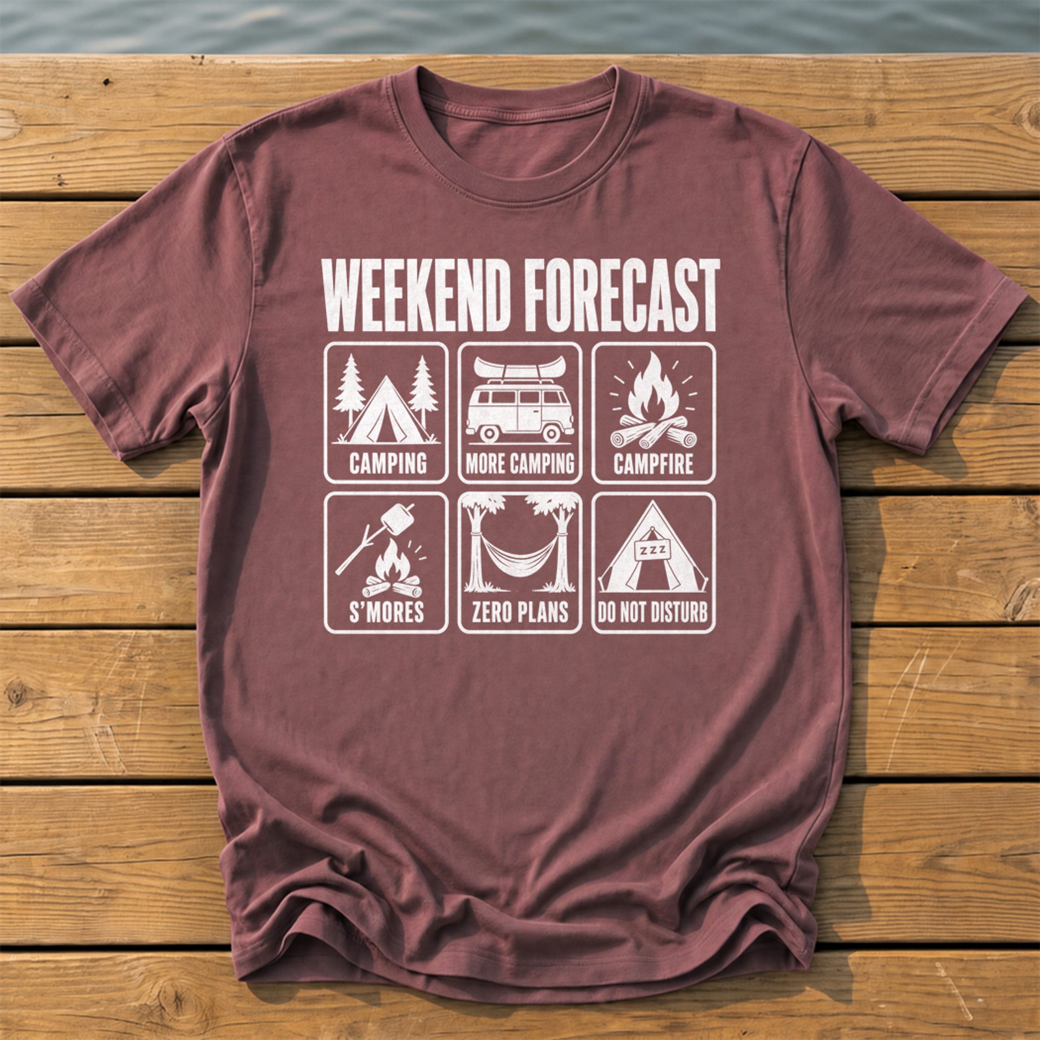 Weekend Forecast T-Shirt — Brick