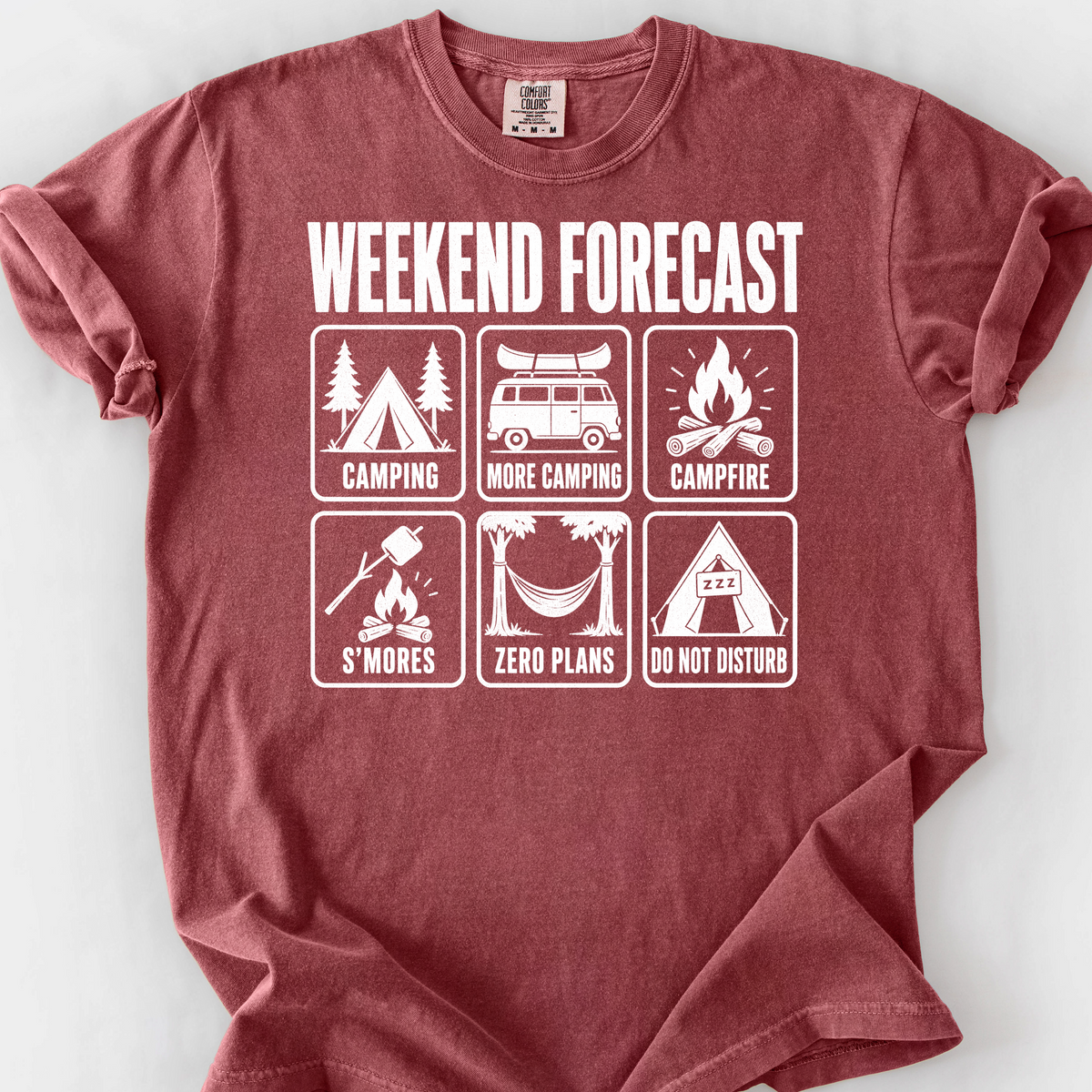 Weekend Forecast T-Shirt — Brick