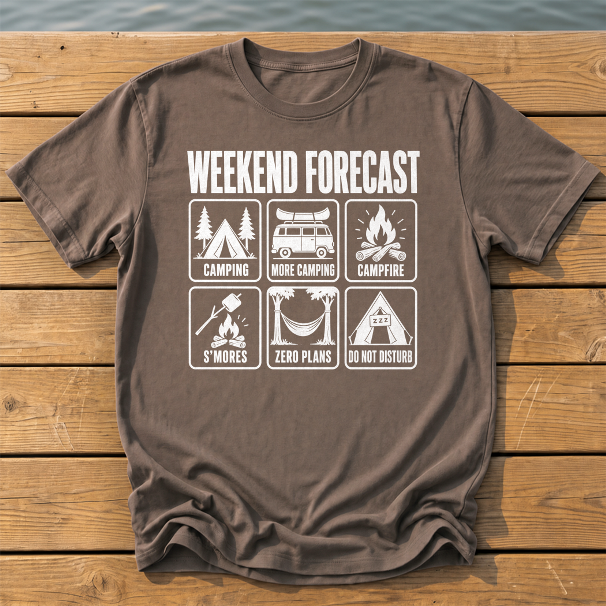 Weekend Forecast T-Shirt — Espresso