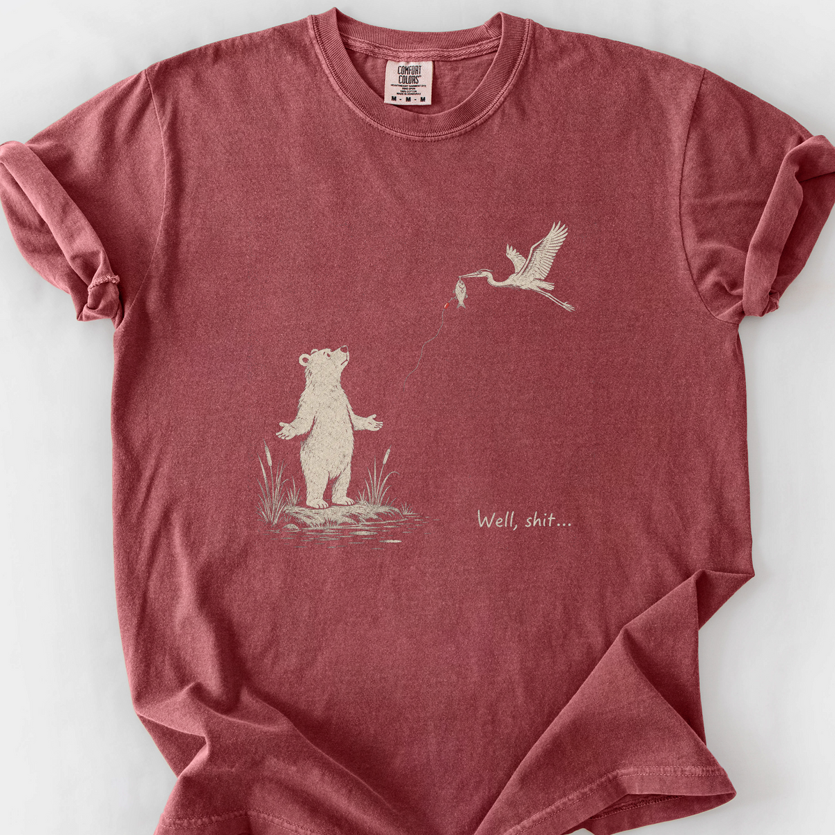 Well Shit Bear T-Shirt — Brick
