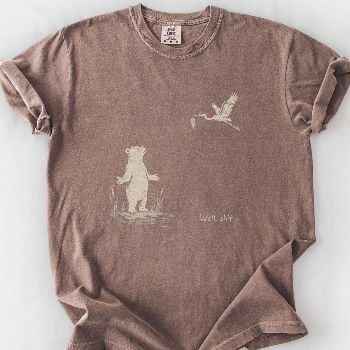 Well Shit Bear T-Shirt — Espresso
