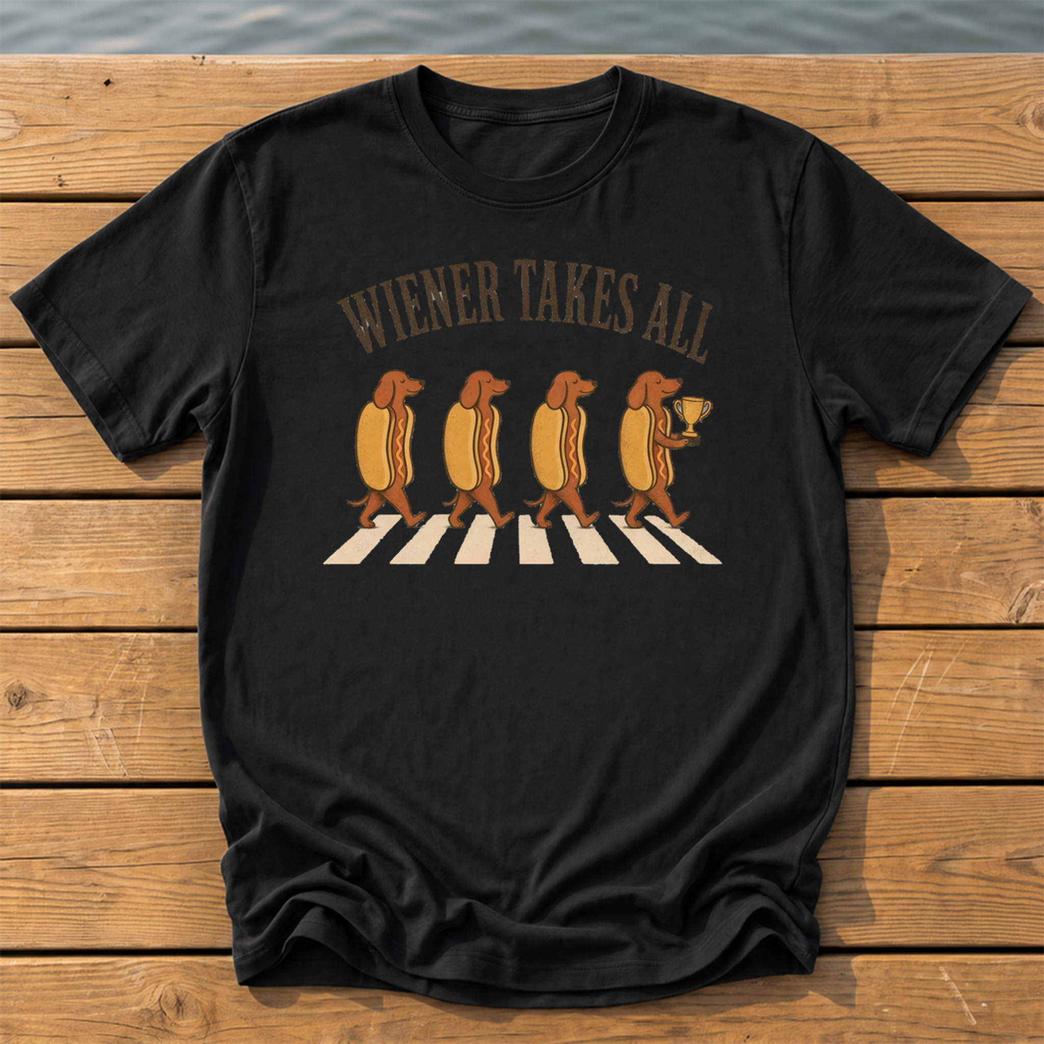 wiener takes all T-Shirt — Black