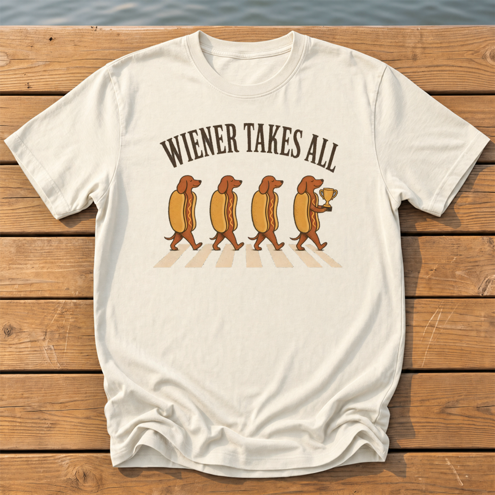 wiener takes all T-Shirt — Ivory