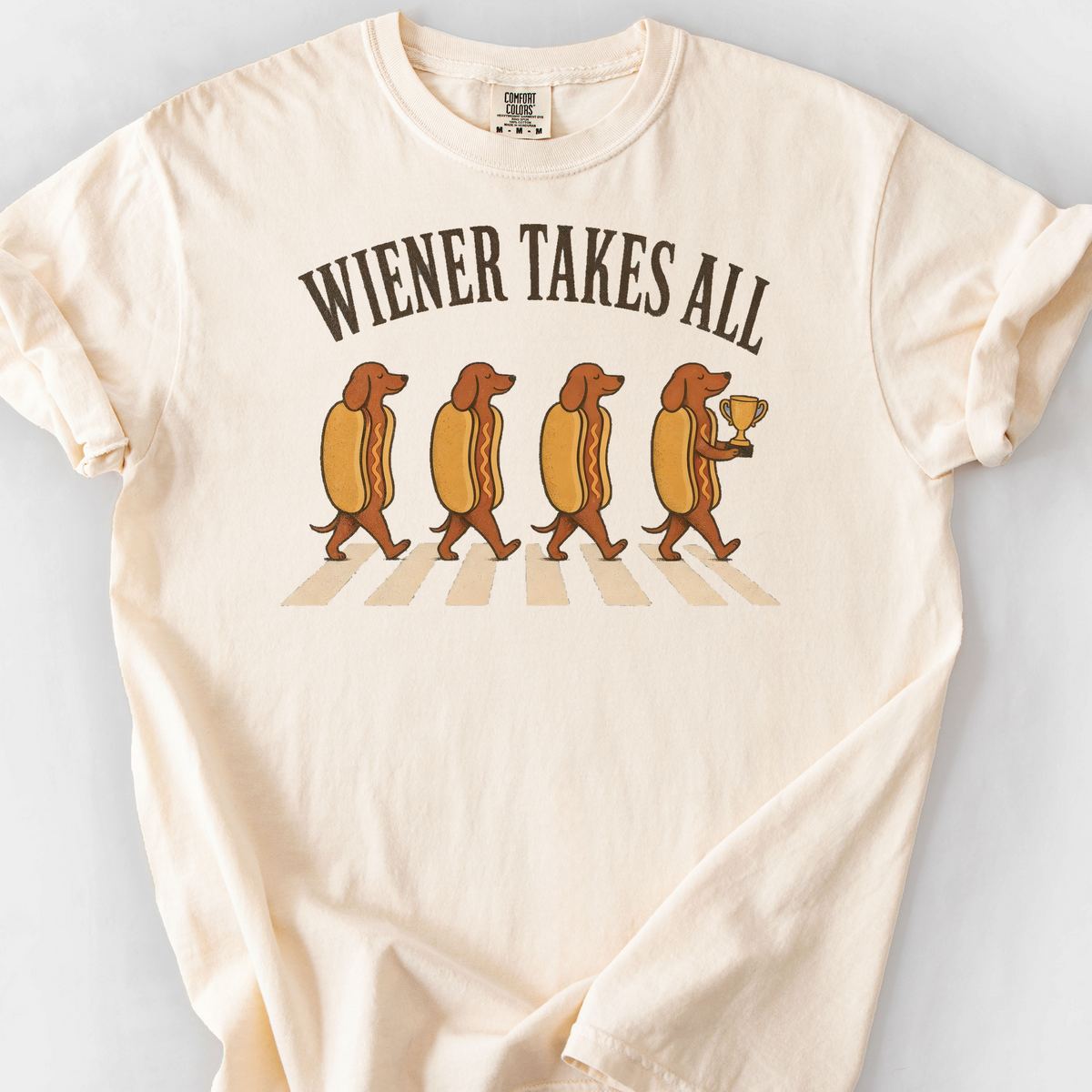 wiener takes all T-Shirt — Ivory