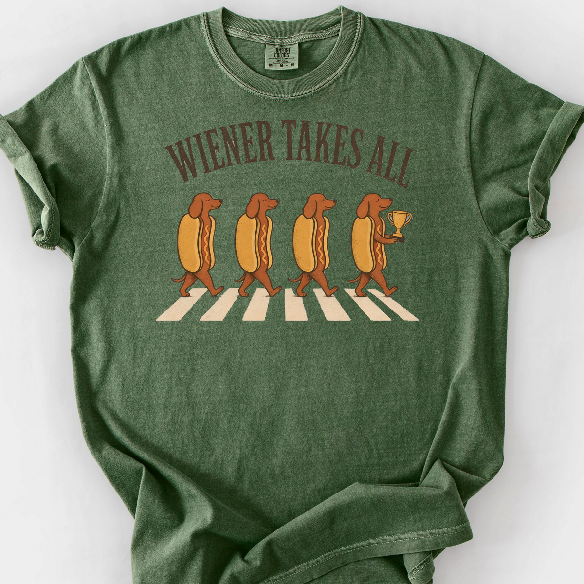 wiener takes all T-Shirt — Moss