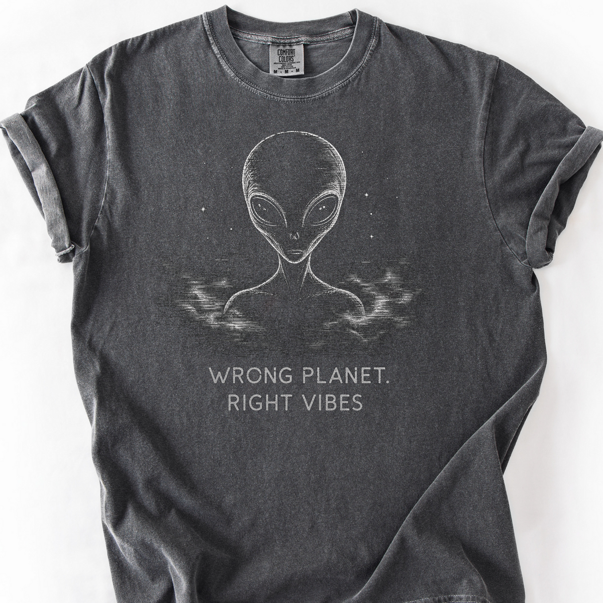 Wrong Planet Right Vibes T-Shirt — Pepper