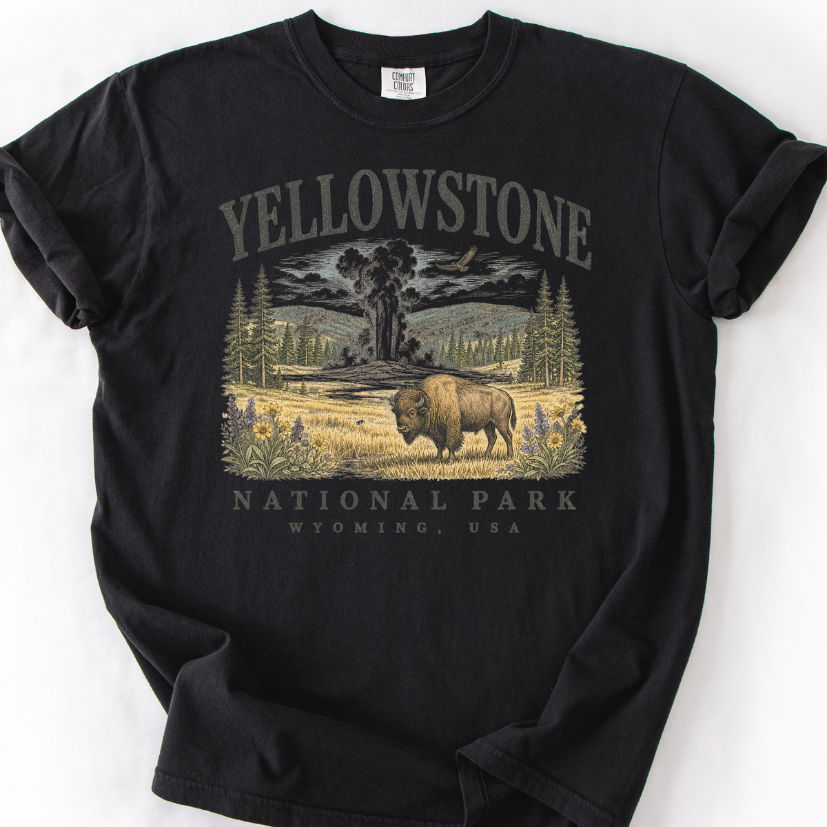 Yellowstone National Park T-Shirt — Black