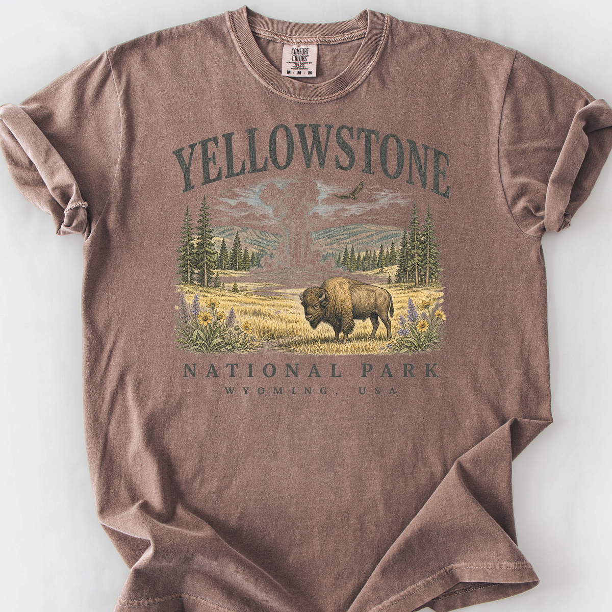 Yellowstone National Park T-Shirt — Espresso