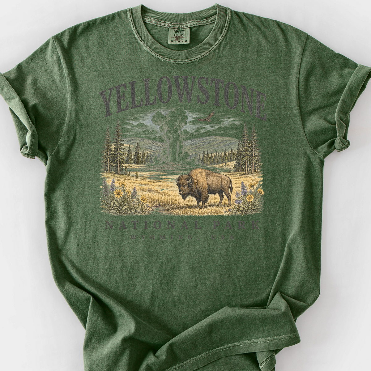 Yellowstone National Park T-Shirt — Moss