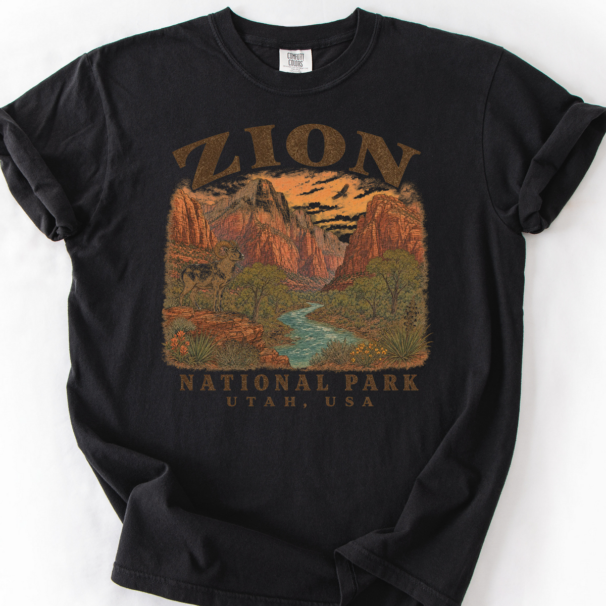 Zion National Park T-Shirt — Black