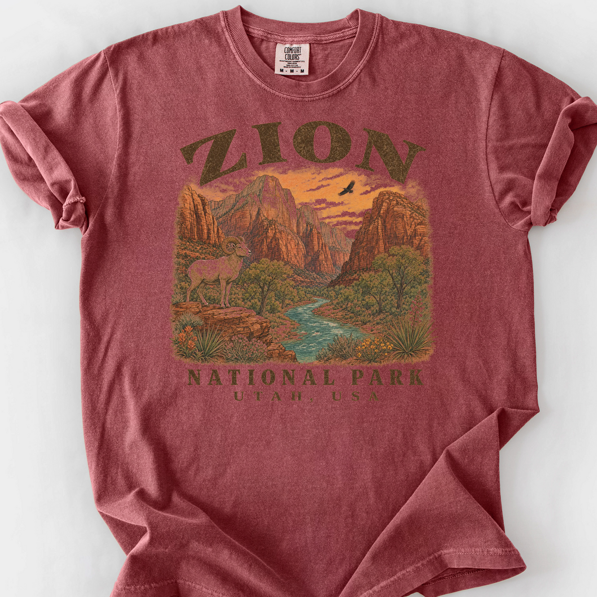Zion National Park T-Shirt — Brick