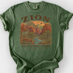 Zion National Park T-Shirt — Moss